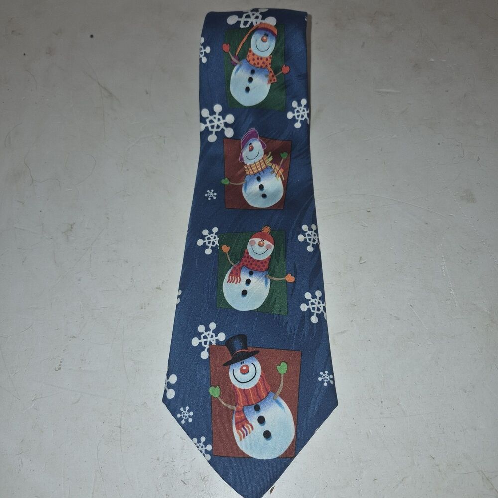 Keith Daniels Handmade In China Snowman Novelty Winter Tie 4W×60L